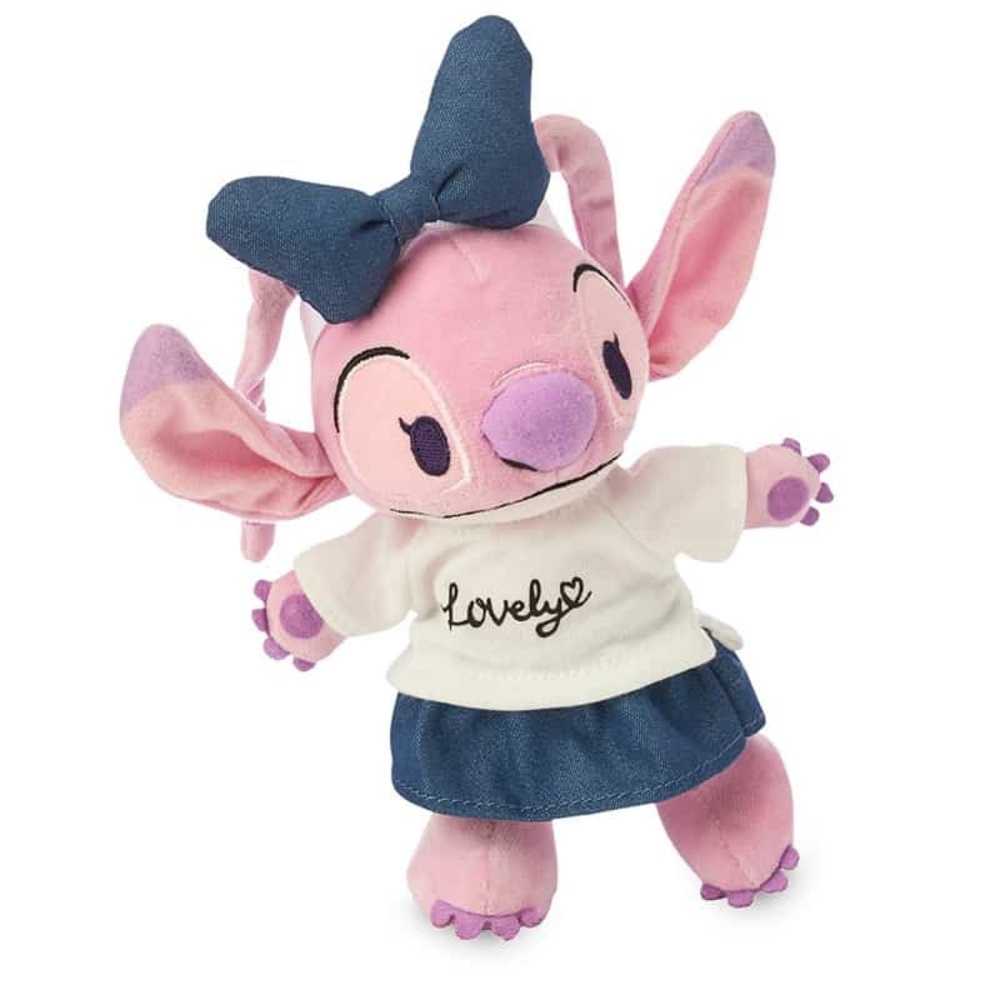 ๐ Disney NuiMOs Lovely Blue Denim White Graphic Tee T-Shirt Bow Outfit Set - Picture 2 of 3